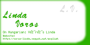 linda voros business card